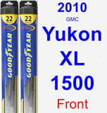 Front Wiper Blade Pack for 2010 GMC Yukon XL 1500 - Hybrid