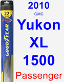 Passenger Wiper Blade for 2010 GMC Yukon XL 1500 - Hybrid