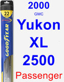 Passenger Wiper Blade for 2000 GMC Yukon XL 2500 - Hybrid