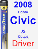 Driver Wiper Blade for 2008 Honda Civic - Hybrid