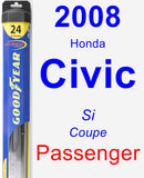 Passenger Wiper Blade for 2008 Honda Civic - Hybrid