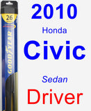 Driver Wiper Blade for 2010 Honda Civic - Hybrid