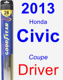 Driver Wiper Blade for 2013 Honda Civic - Hybrid