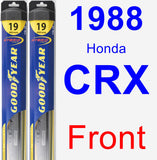 Front Wiper Blade Pack for 1988 Honda CRX - Hybrid