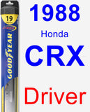 Driver Wiper Blade for 1988 Honda CRX - Hybrid
