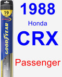 Passenger Wiper Blade for 1988 Honda CRX - Hybrid