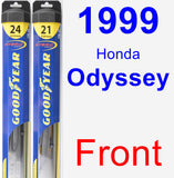 Front Wiper Blade Pack for 1999 Honda Odyssey - Hybrid