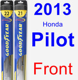 Front Wiper Blade Pack for 2013 Honda Pilot - Hybrid