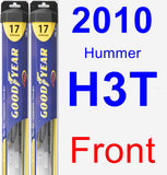 Front Wiper Blade Pack for 2010 Hummer H3T - Hybrid