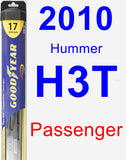 Passenger Wiper Blade for 2010 Hummer H3T - Hybrid