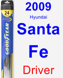 Driver Wiper Blade for 2009 Hyundai Santa Fe - Hybrid