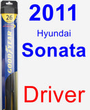 Driver Wiper Blade for 2011 Hyundai Sonata - Hybrid