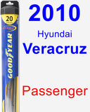 Passenger Wiper Blade for 2010 Hyundai Veracruz - Hybrid