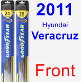 Front Wiper Blade Pack for 2011 Hyundai Veracruz - Hybrid
