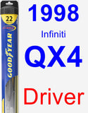 Driver Wiper Blade for 1998 Infiniti QX4 - Hybrid