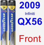 Front Wiper Blade Pack for 2009 Infiniti QX56 - Hybrid