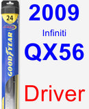 Driver Wiper Blade for 2009 Infiniti QX56 - Hybrid