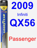 Passenger Wiper Blade for 2009 Infiniti QX56 - Hybrid