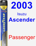 Passenger Wiper Blade for 2003 Isuzu Ascender - Hybrid