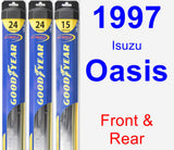 Front & Rear Wiper Blade Pack for 1997 Isuzu Oasis - Hybrid
