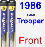 Front Wiper Blade Pack for 1986 Isuzu Trooper - Hybrid