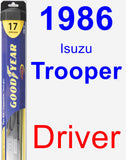 Driver Wiper Blade for 1986 Isuzu Trooper - Hybrid