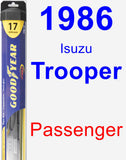 Passenger Wiper Blade for 1986 Isuzu Trooper - Hybrid