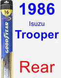 Rear Wiper Blade for 1986 Isuzu Trooper - Hybrid