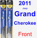 Front Wiper Blade Pack for 2011 Jeep Grand Cherokee - Hybrid