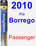 Passenger Wiper Blade for 2010 Kia Borrego - Hybrid