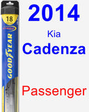 Passenger Wiper Blade for 2014 Kia Cadenza - Hybrid