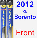 Front Wiper Blade Pack for 2012 Kia Sorento - Hybrid