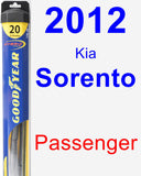 Passenger Wiper Blade for 2012 Kia Sorento - Hybrid