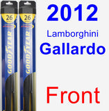 Front Wiper Blade Pack for 2012 Lamborghini Gallardo - Hybrid