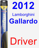 Driver Wiper Blade for 2012 Lamborghini Gallardo - Hybrid