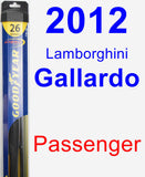 Passenger Wiper Blade for 2012 Lamborghini Gallardo - Hybrid