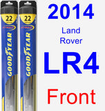 Front Wiper Blade Pack for 2014 Land Rover LR4 - Hybrid