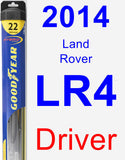 Driver Wiper Blade for 2014 Land Rover LR4 - Hybrid