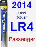 Passenger Wiper Blade for 2014 Land Rover LR4 - Hybrid