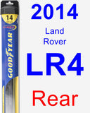 Rear Wiper Blade for 2014 Land Rover LR4 - Hybrid