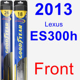 Front Wiper Blade Pack for 2013 Lexus ES300h - Hybrid