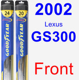 Front Wiper Blade Pack for 2002 Lexus GS300 - Hybrid