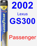 Passenger Wiper Blade for 2002 Lexus GS300 - Hybrid