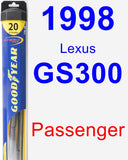 Passenger Wiper Blade for 1998 Lexus GS300 - Hybrid