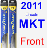 Front Wiper Blade Pack for 2011 Lincoln MKT - Hybrid