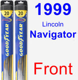 Front Wiper Blade Pack for 1999 Lincoln Navigator - Hybrid