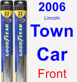 Front Wiper Blade Pack for 2006 Lincoln Town Car - Hybrid