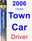 Driver Wiper Blade for 2006 Lincoln Town Car - Hybrid