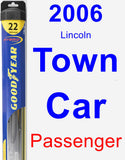 Passenger Wiper Blade for 2006 Lincoln Town Car - Hybrid