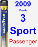 Passenger Wiper Blade for 2009 Mazda 3 Sport - Hybrid